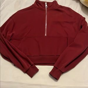 Burgundy Half-Zip Pullover